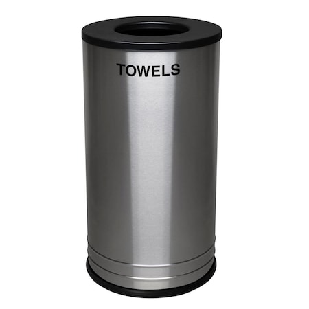 Ex-Cell Kaiser Ex-Cell Kaiser SW-1528 TWL SS BLX 18 Gallon Sanitizing Wipe Companion Trash Can SW-1528 TWL SS BLX